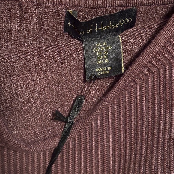 Chocolate Ribbed bodycon dress by House of Harlow - XL - Picture 3 of 3